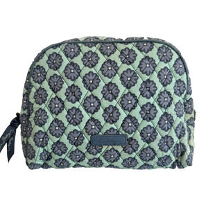 Vera Bradley Nomadic Blossoms Lrg Zip Cosmetic Fully Lined Make-Up Tolietry Bag